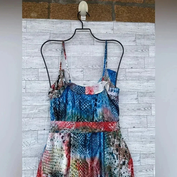 SUKISO WOMEN'S JULIET HIGH TO LOW DRESS IN RAINBOW SNAKESKIN LARGE - Picture 11 of 15